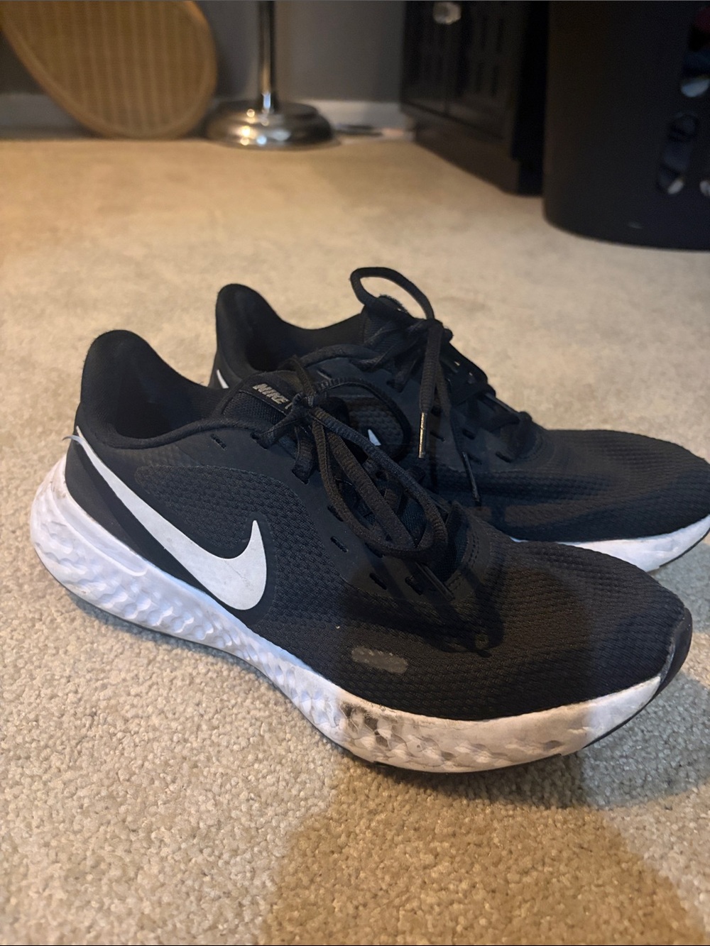 Nike Women’s Black and White Athletic Running Shoes
